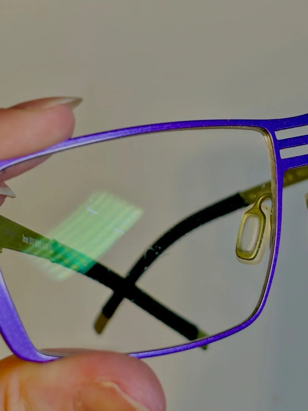 Orgreen Wolf 167 Titanium Womens Glasses Frames Purple & Green Handmade in Japan